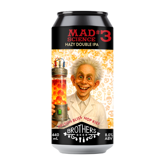 Picture of Brothers Beer Mad Science #3 Hazy Double IPA Can 440ml