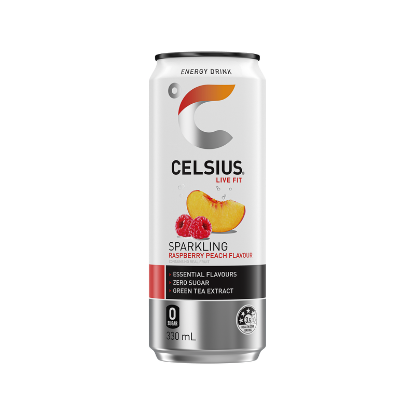 Picture of Celsius Sparkling Raspberry Peach Can 330ml