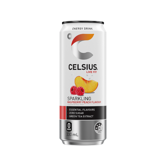 Picture of Celsius Sparkling Raspberry Peach Can 330ml