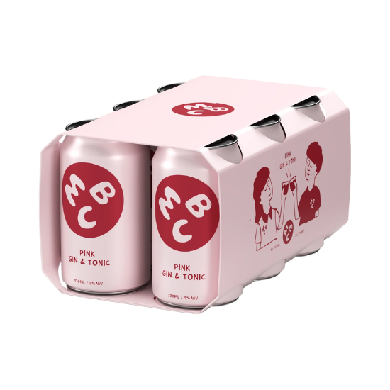 Picture of Mount Brewing Co. Raspberry Pink Gin & Tonic 5% Cans 6x330ml