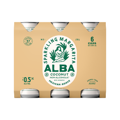 Picture of Alba Non-Alcoholic Coconut Sparkling Margarita Cans 6x250ml