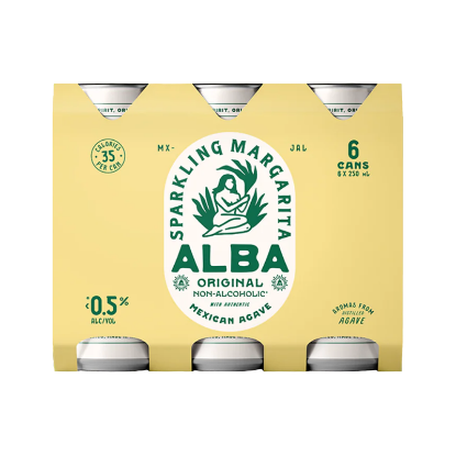 Picture of Alba Non-Alcoholic Original Sparkling Margarita Cans 6x250ml