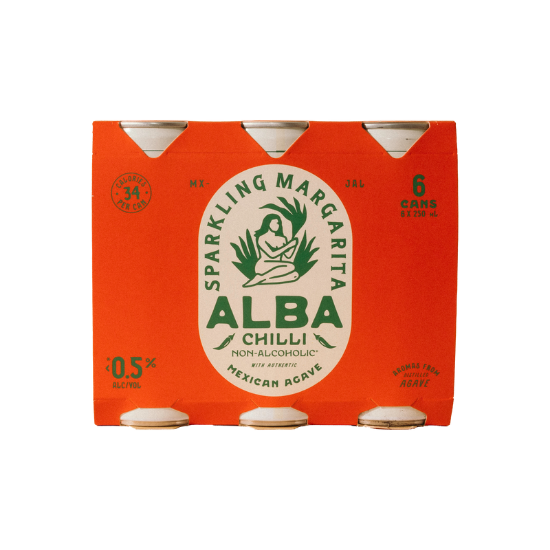 Picture of Alba Non-Alcoholic Chilli Sparkling Margarita Cans 6x250ml