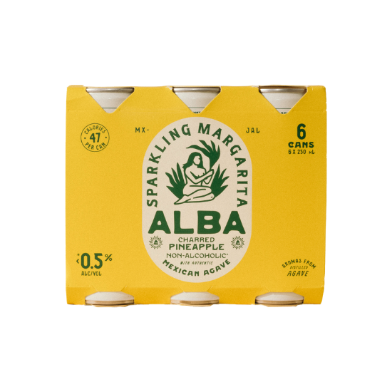 Picture of Alba Non-Alcoholic Charred Pineapple Sparkling Margarita Cans 6x250ml