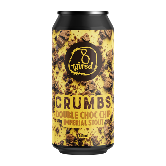 Picture of 8 Wired Crumbs Double Choc Chip Stout Can 440ml