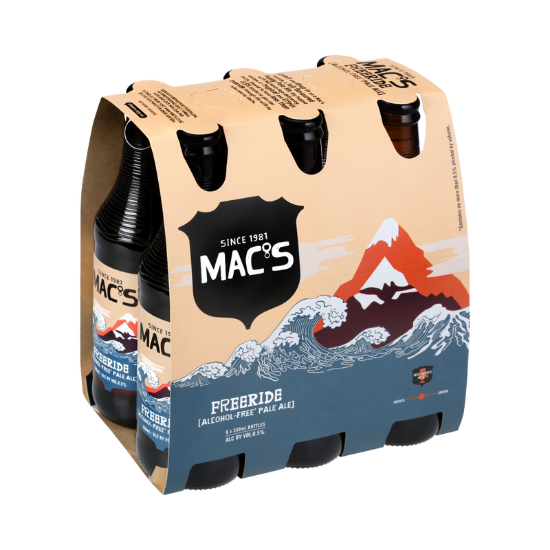 Picture of Mac's Freeride Alcohol-Free Pale Ale Bottles 6x330ml