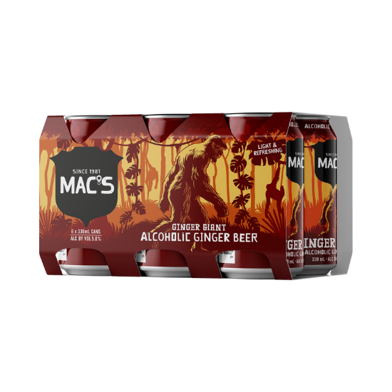 Picture of Mac's Ginger Giant Alcoholic Ginger Beer 5% Cans 6x330ml