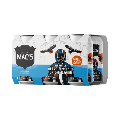 Picture of Mac's Maverick Ultra Low Carb Bright Lager Cans 6x330ml