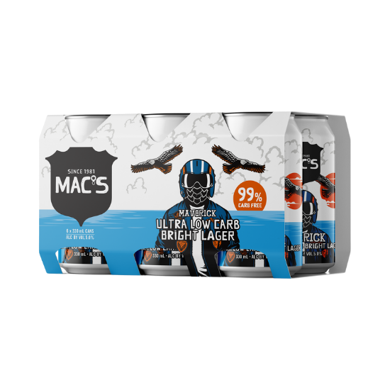 Picture of Mac's Maverick Ultra Low Carb Bright Lager Cans 6x330ml