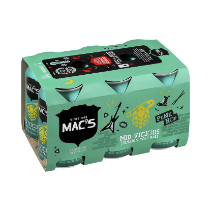 Picture of Mac's Mid Vicious Session Pale Ale Cans 6x330ml