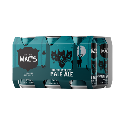 Picture of Mac's Three Wolves Pale Ale Cans 6x330ml