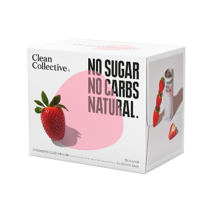Picture of Clean Collective Strawberry Blush Pink Gin 5% Cans 6x250ml