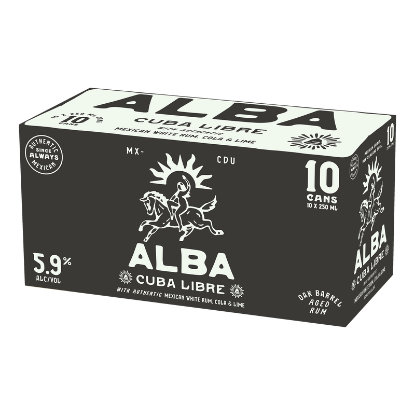 Picture of Alba Cuba Libre Rum & Cola 5.9% Cans 10x250ml