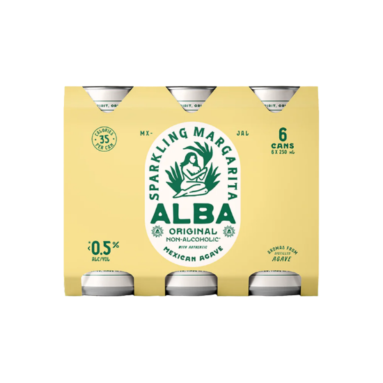 Picture of Alba Non-Alcoholic Original Sparkling Margarita Cans 6x250ml