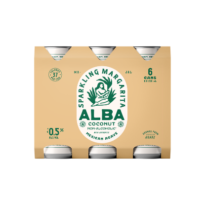 Picture of Alba Non-Alcoholic Coconut Sparkling Margarita Cans 6x250ml