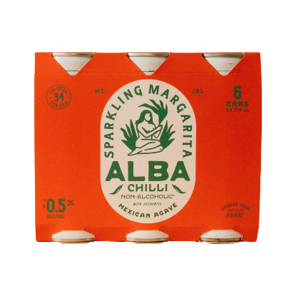 Picture of Alba Non-Alcoholic Chilli Sparkling Margarita Cans 6x250ml
