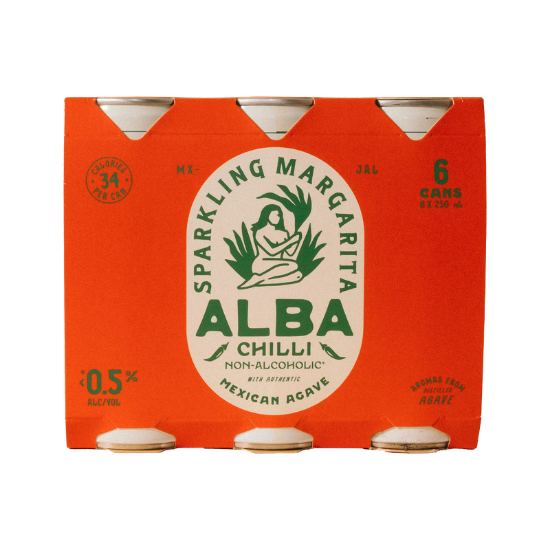 Picture of Alba Non-Alcoholic Chilli Sparkling Margarita Cans 6x250ml