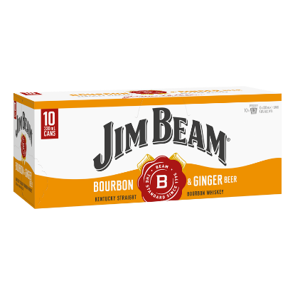 Picture of Jim Beam & Ginger Beer 4.8% Cans 10x330ml