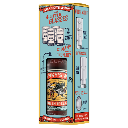 Picture of Shanky's Whip with 4 Little Glasses Gift Pack 700ml
