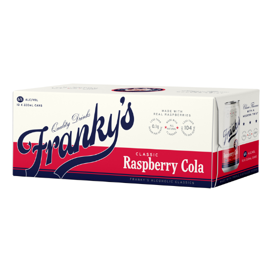 Picture of Franky's Classic Raspberry Cola 6% Cans 10x330ml