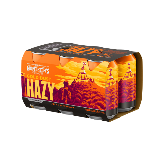 Picture of Monteith's Gold Dust Hazy Pale Ale Cans 6x330ml