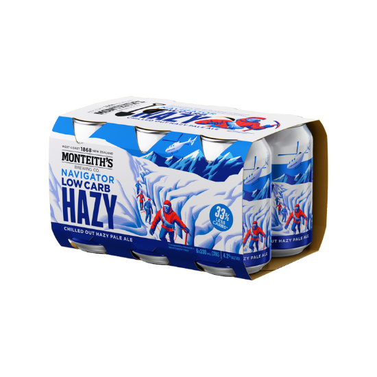 Picture of Monteith's Navigator Low Carb Hazy Cans 6x330ml