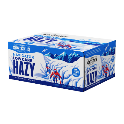 Picture of Monteith's Navigator Low Carb Hazy Cans 12x330ml
