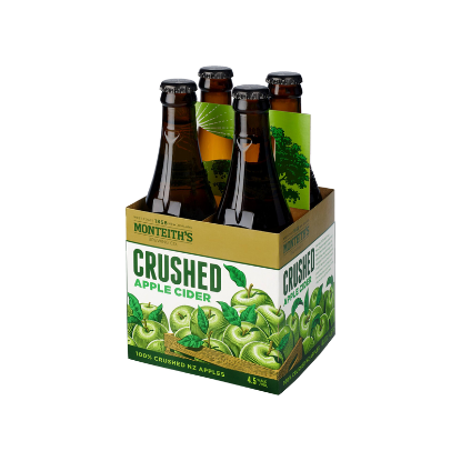 Picture of Monteith's Crushed Apple Cider Bottles 4x330ml