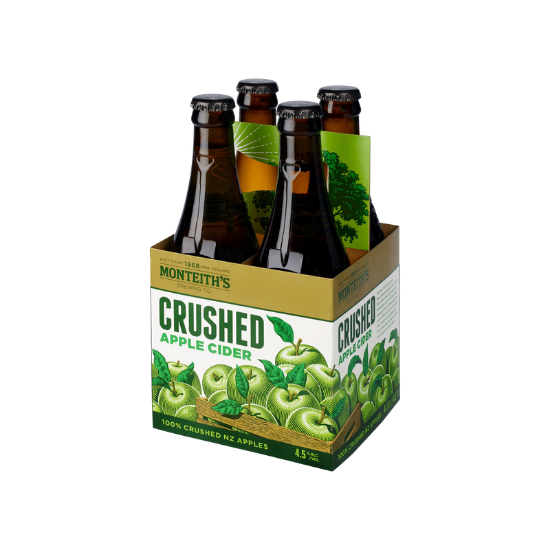 Picture of Monteith's Crushed Apple Cider Bottles 4x330ml