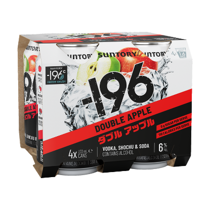 Picture of Suntory -196 Vodka Shochu & Soda Double Apple 6% Cans 4x330ml