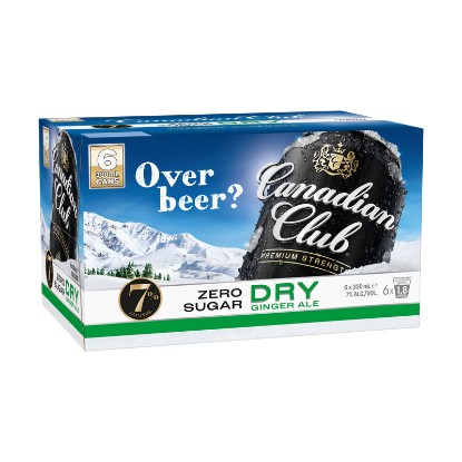 Picture of Canadian Club Zero Sugar Dry 7% Cans 6x330ml
