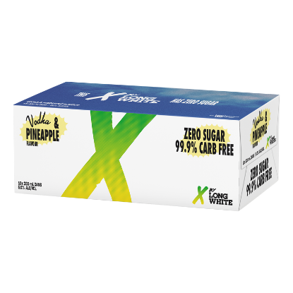 Picture of X by Long White Pineapple 5% Cans 10x330ml
