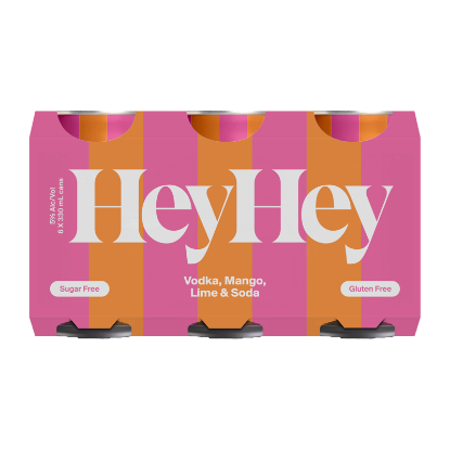 Picture of Hey Hey Vodka, Mango, Lime & Soda 5% Cans 6x330ml