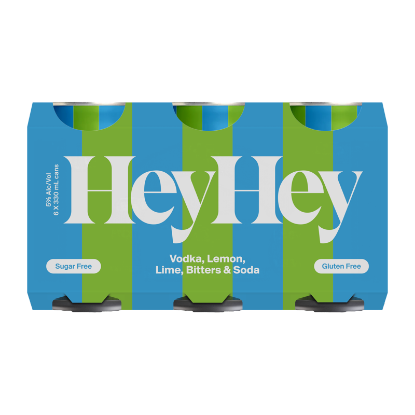 Picture of Hey Hey Vodka, Lemon, Lime, Bitters & Soda 5% Cans 6x330ml