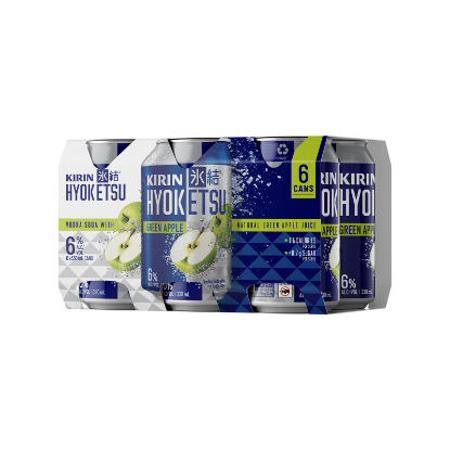 Picture of Kirin Hyoketsu Green Apple Vodka Soda 6% Cans 6x330ml