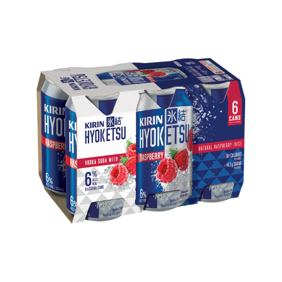 Picture of Kirin Hyoketsu Raspberry Vodka Soda 6% Cans 6x330ml