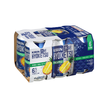 Picture of Kirin Hyoketsu Pineapple Vodka Soda 6% Cans 6x330ml