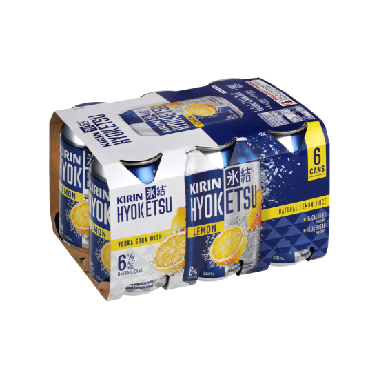 Picture of Kirin Hyoketsu Lemon Vodka Soda 6% Cans 6x330ml