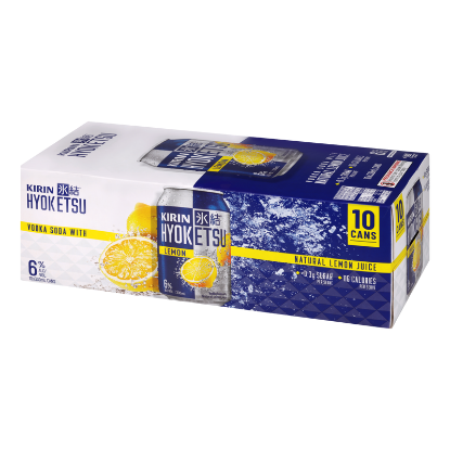 Picture of Kirin Hyoketsu Lemon Vodka Soda 6% Cans 10x330ml