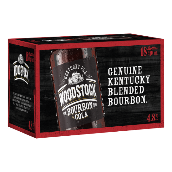 Picture of Woodstock & Cola 4.8% Bottles 18x330ml