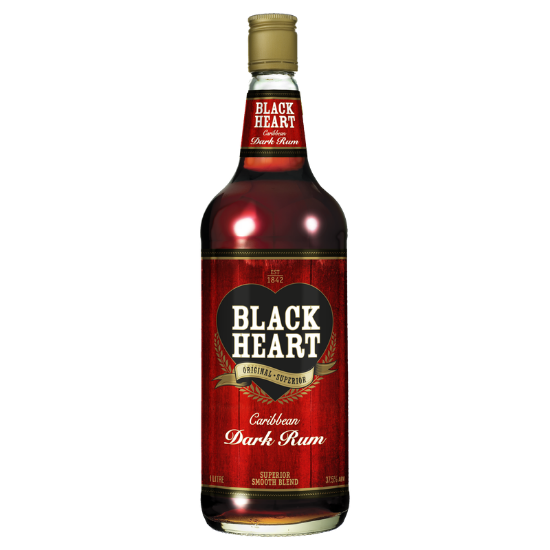 Picture of Black Heart Dark Rum 1 Litre