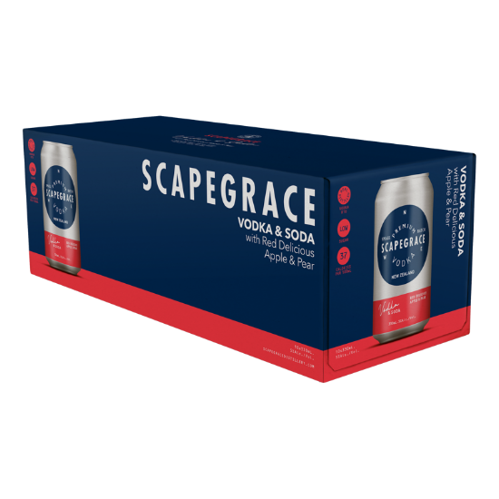Picture of Scapegrace Vodka & Soda Apple & Pear 5% Cans 10x330ml