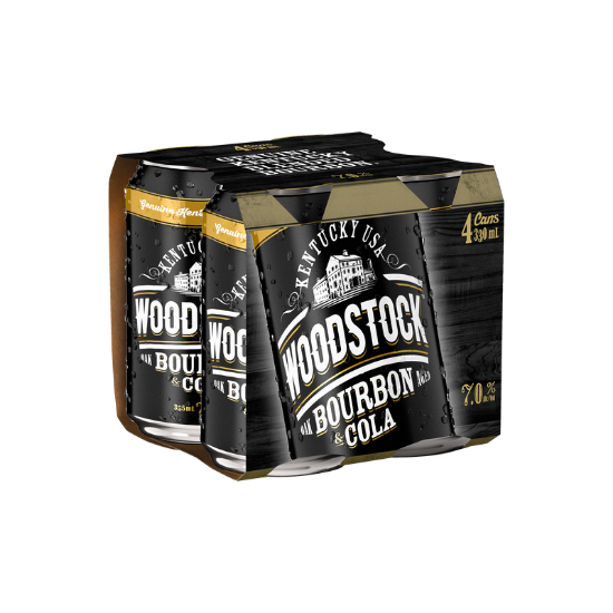 Picture of Woodstock & Cola 7% Cans 4x330ml
