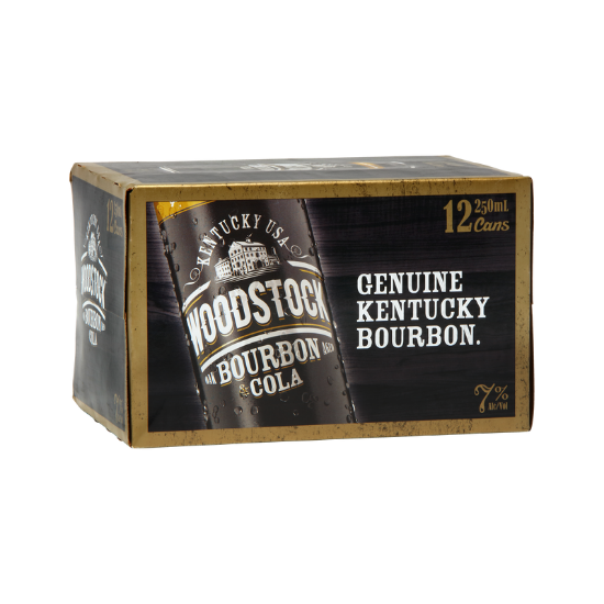Picture of Woodstock & Cola 7% Cans 12x250ml