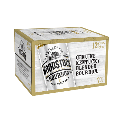 Picture of Woodstock & Zero Sugar Cola 7% Cans 12x250ml