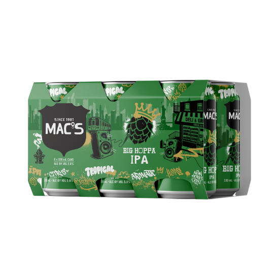 Picture of Mac's Big Hoppa IPA Cans 6x330ml