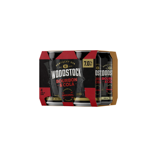 Picture of Woodstock & Cola 7% Cans 4x330ml
