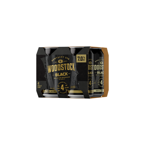 Picture of Woodstock Black 4 Year Blend & Cola 7% Cans 4x330ml