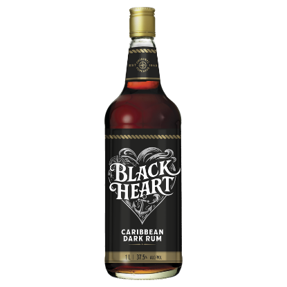 Picture of Black Heart Dark Rum 1 Litre