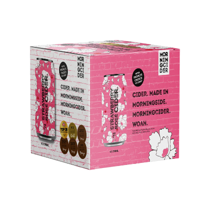 Picture of Morningcider Strawberry Rosé Cider Cans 4x330ml